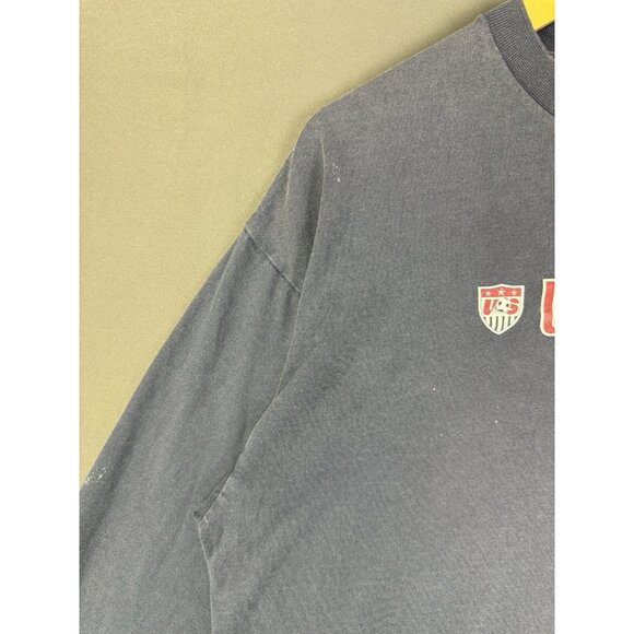 Vintage Y2K Nike Mid Swoosh USA Soccer Long Sleeve Cropped Womens Sports - Picture 4 of 15